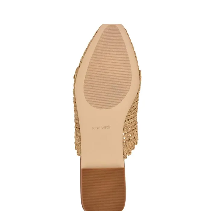 Cleigha Pointy Toe Mules Light Natural Women Nine West Flats