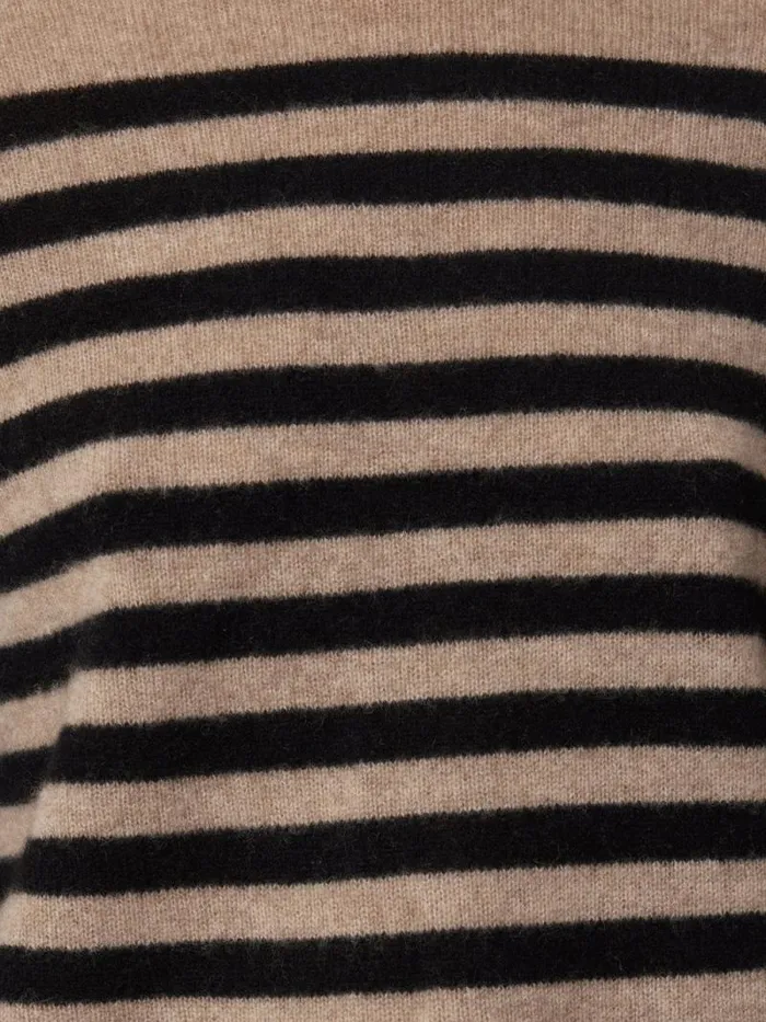 Cloud Cashmere Eldon Stripe Neutral Women Jigsaw Knitwear and Cashmere