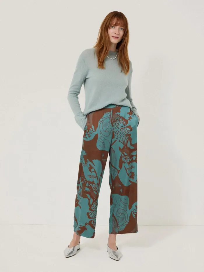Collage Stitch Detail Trouser Blue Women Jigsaw Coords