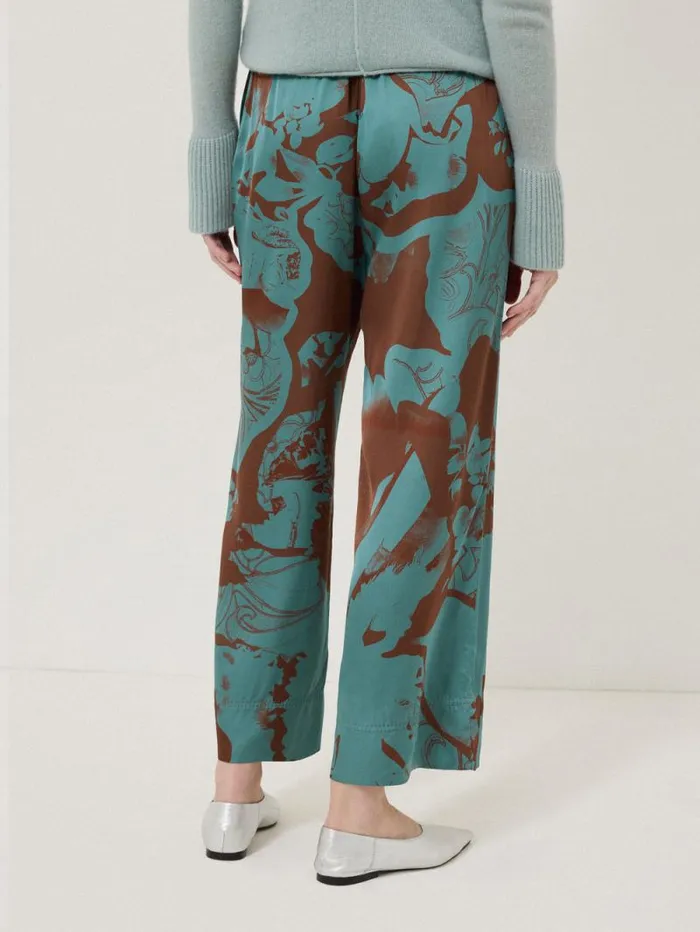 Collage Stitch Detail Trouser Blue Women Jigsaw Coords