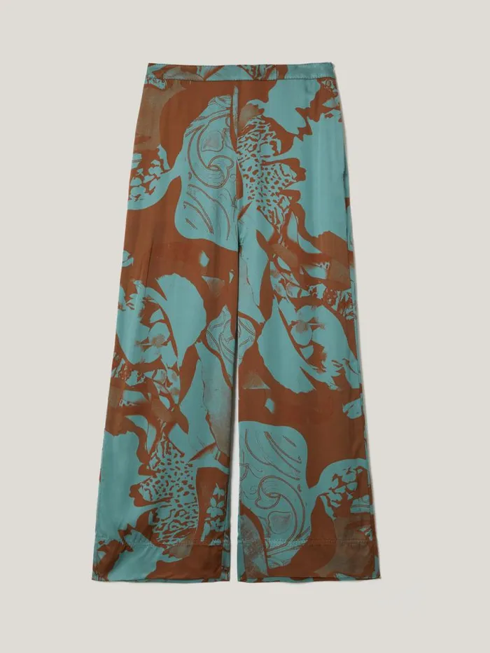 Collage Stitch Detail Trouser Blue Women Jigsaw Coords