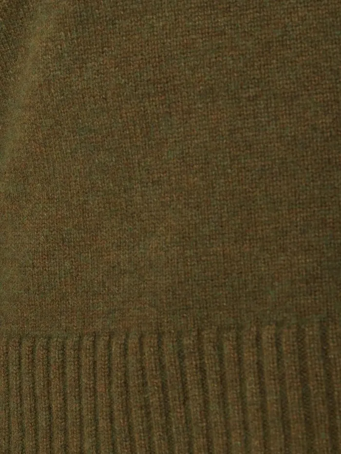 Compact Wool Cashmere Blend Jumper Khaki Women Jigsaw Knitwear and Cashmere