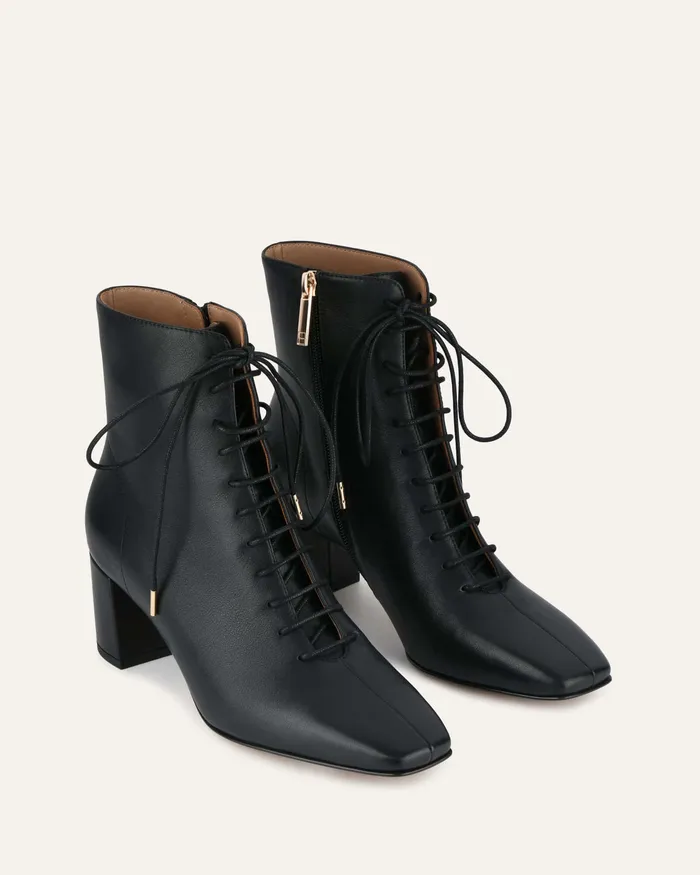Cora mid ankle boots black leather ANKLE BOOTS jomercer Women Cora mid ankle boots black leather ANKLE BOOTS jomercer Women
