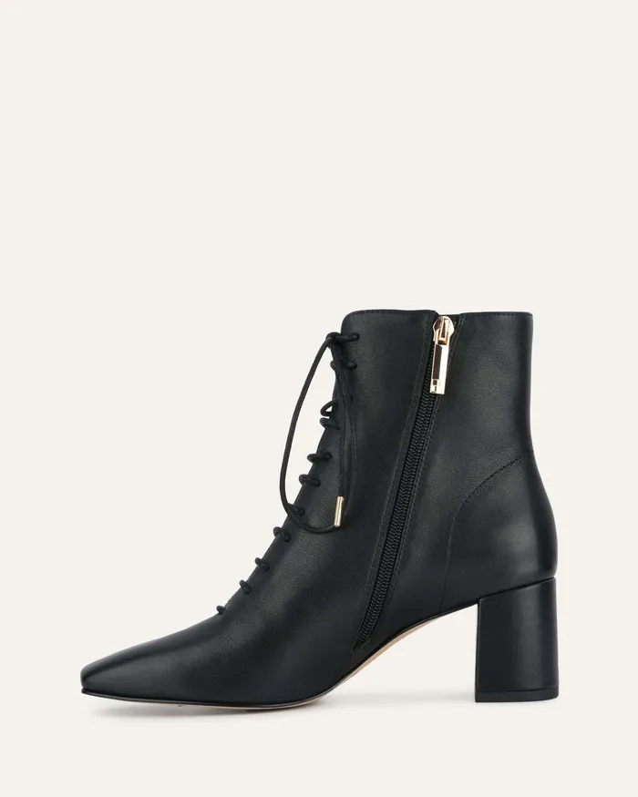 Cora mid ankle boots black leather ANKLE BOOTS jomercer Women Cora mid ankle boots black leather ANKLE BOOTS jomercer Women