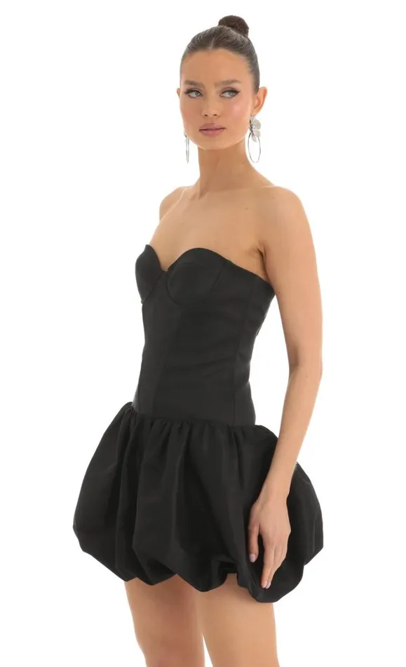 Corset Bubble Dress Black Women LUCY IN THE SKY Mini Dresses Corset Bubble Dress Black Women LUCY IN THE SKY Mini Dresses