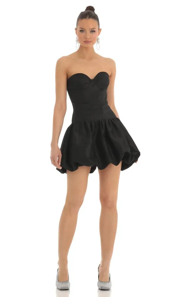Corset Bubble Dress Black Women LUCY IN THE SKY Mini Dresses Corset Bubble Dress Black Women LUCY IN THE SKY Mini Dresses