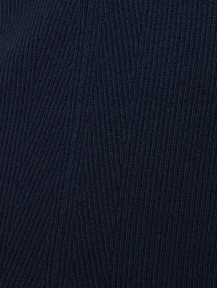 Cotton Blend Knitted Skirt Navy Women Jigsaw Knitwear and Cashmere