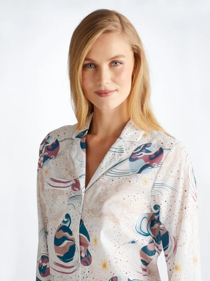 Cotton Pajamas Women Derek Rose Pajamas Ledbury 76 Cotton Batiste White