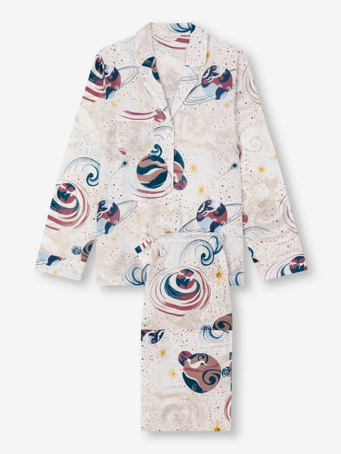 Cotton Pajamas Women Derek Rose Pajamas Ledbury 76 Cotton Batiste White
