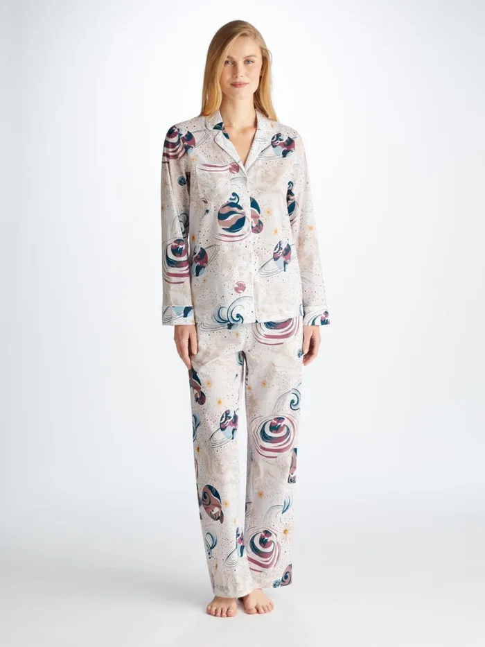 Cotton Pajamas Women Derek Rose Pajamas Ledbury 76 Cotton Batiste White