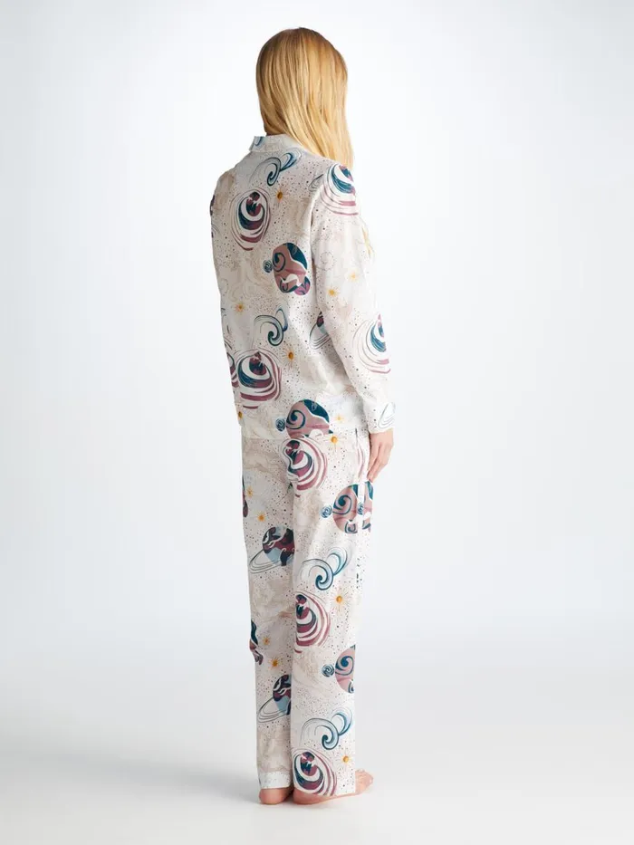 Cotton Pajamas Women Derek Rose Pajamas Ledbury 76 Cotton Batiste White