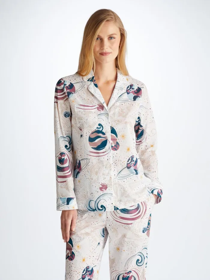 Cotton Pajamas Women Derek Rose Pajamas Ledbury 76 Cotton Batiste White