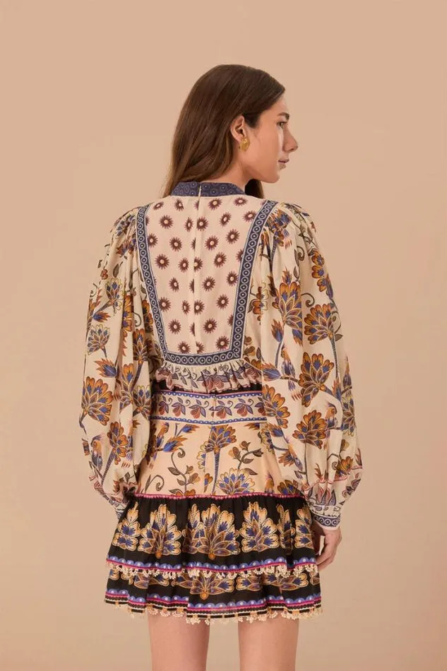 Cream Ainika Maxi Floral Mini Skirt Women FARM Rio Skirts