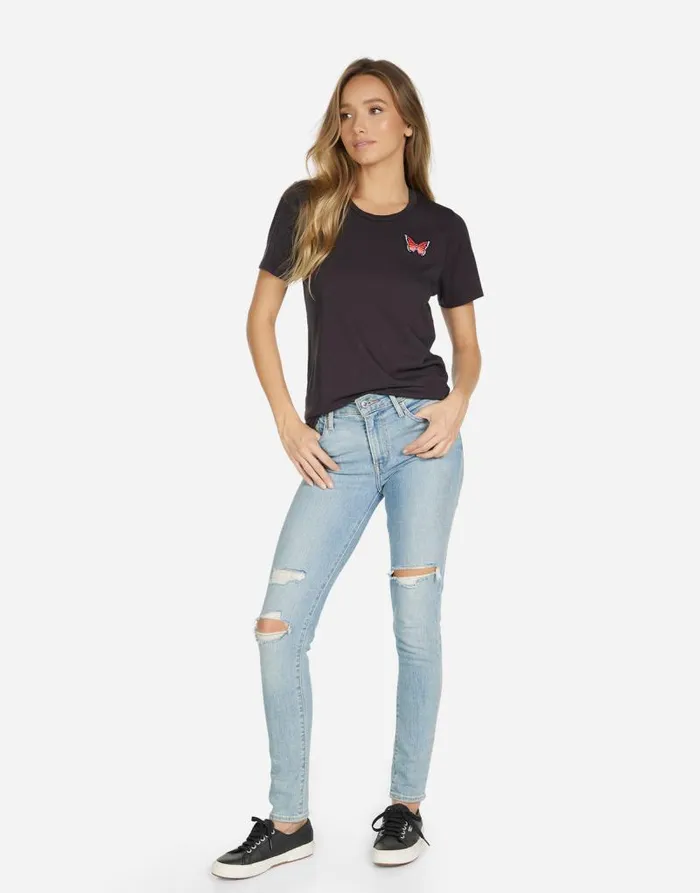 Croft Butterfly Wings Onyx Women Lauren Moshi Short Sleeve