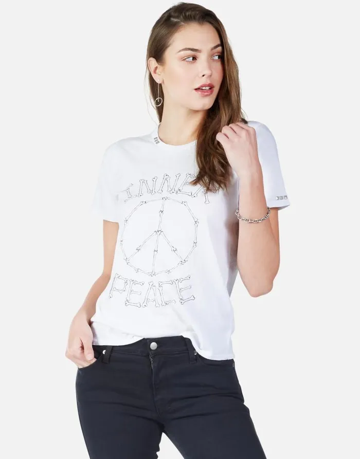 Croft Inner Peace White Women Lauren Moshi Short Sleeve