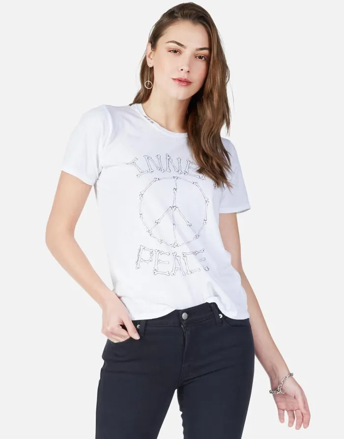 Croft Inner Peace White Women Lauren Moshi Short Sleeve