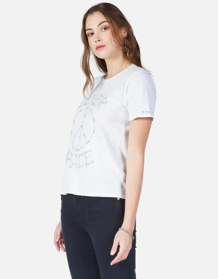 Croft Inner Peace White Women Lauren Moshi Short Sleeve