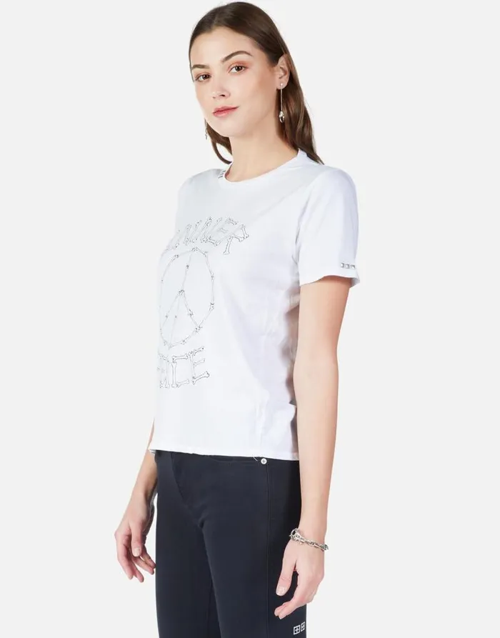 Croft Inner Peace White Women Lauren Moshi Short Sleeve