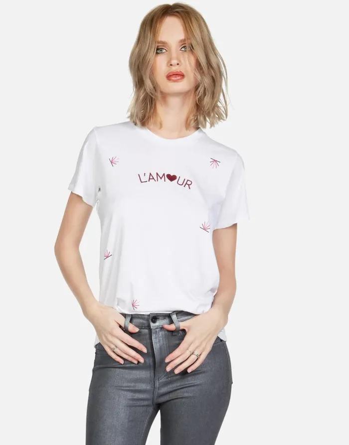 Croft L039Amour White Women Lauren Moshi Short Sleeve