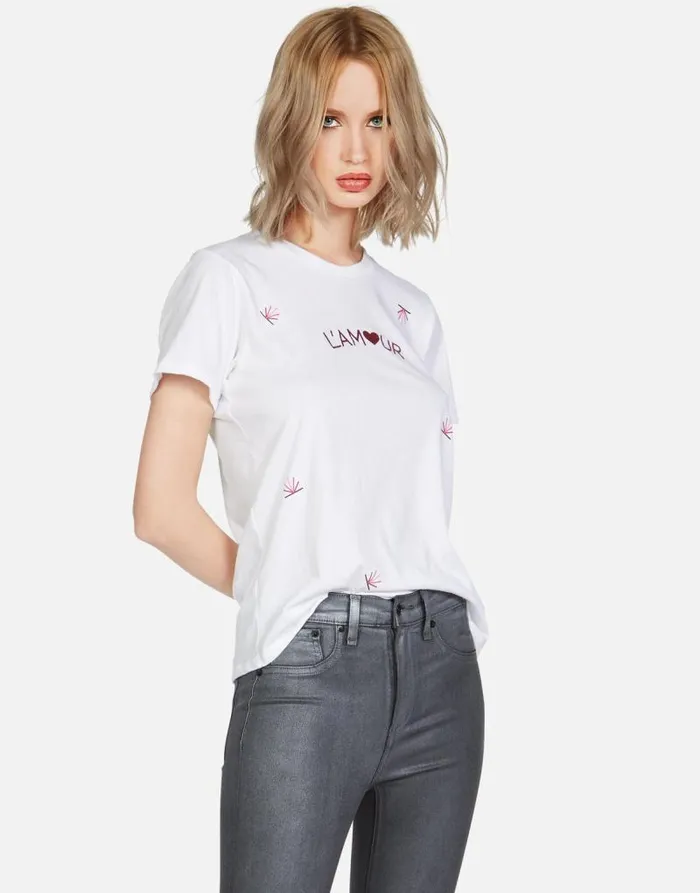 Croft L039Amour White Women Lauren Moshi Short Sleeve