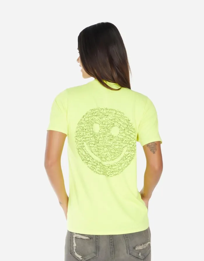 Croft Positive Happyface Neon Citrus Women Lauren Moshi Short Sleeve