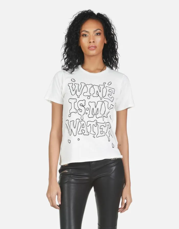 Croft Wine Is My Water Milk Women Lauren Moshi Short Sleeve