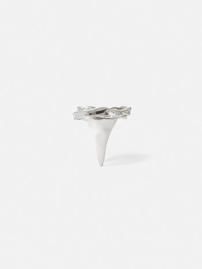 Crumpled Textured Ring Silver Women Jigsaw Jewellery