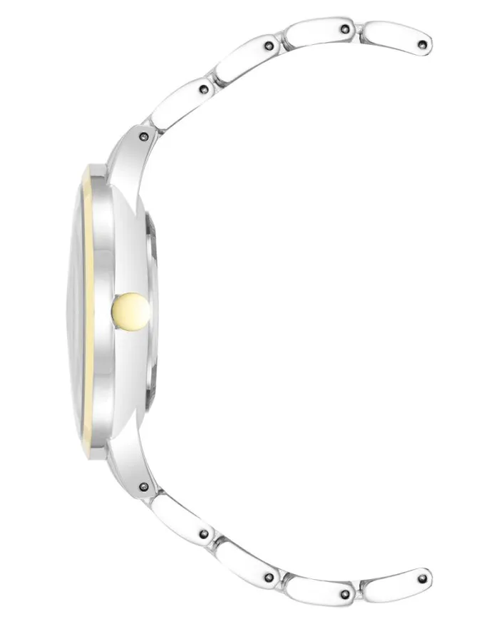 Crystal Accented Bracelet Watch Whitetwotone Women Nine West Straps Crystal Accented Bracelet Watch Whitetwotone Women Nine West Straps