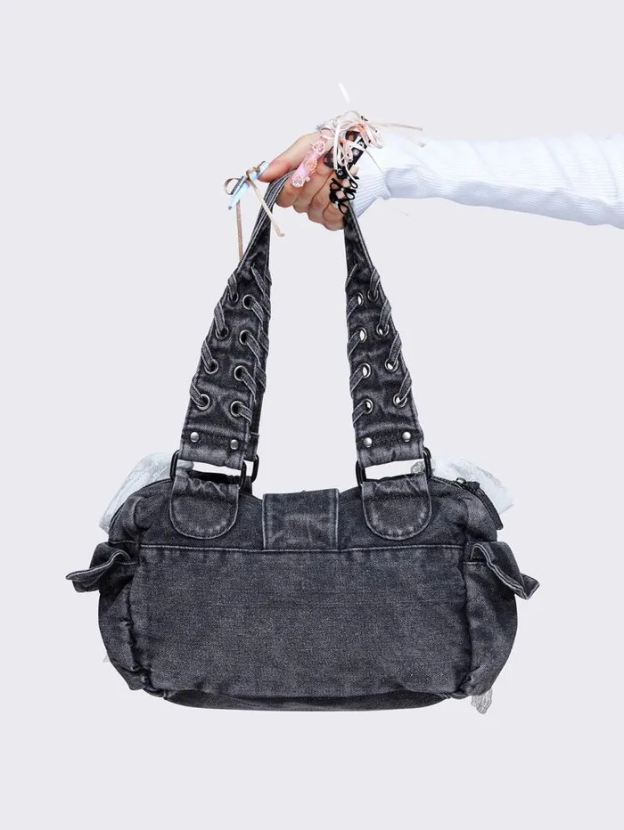 Cute Wander Denim Multi Pockets Bag Women Minga London Bags