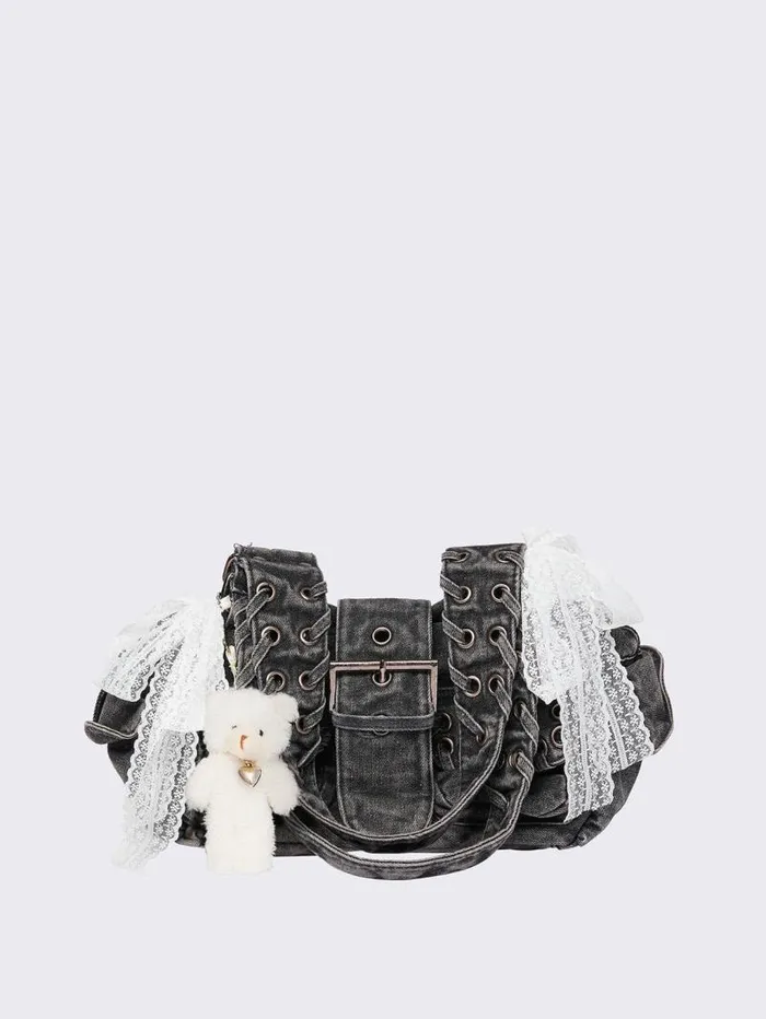 Cute Wander Denim Multi Pockets Bag Women Minga London Bags