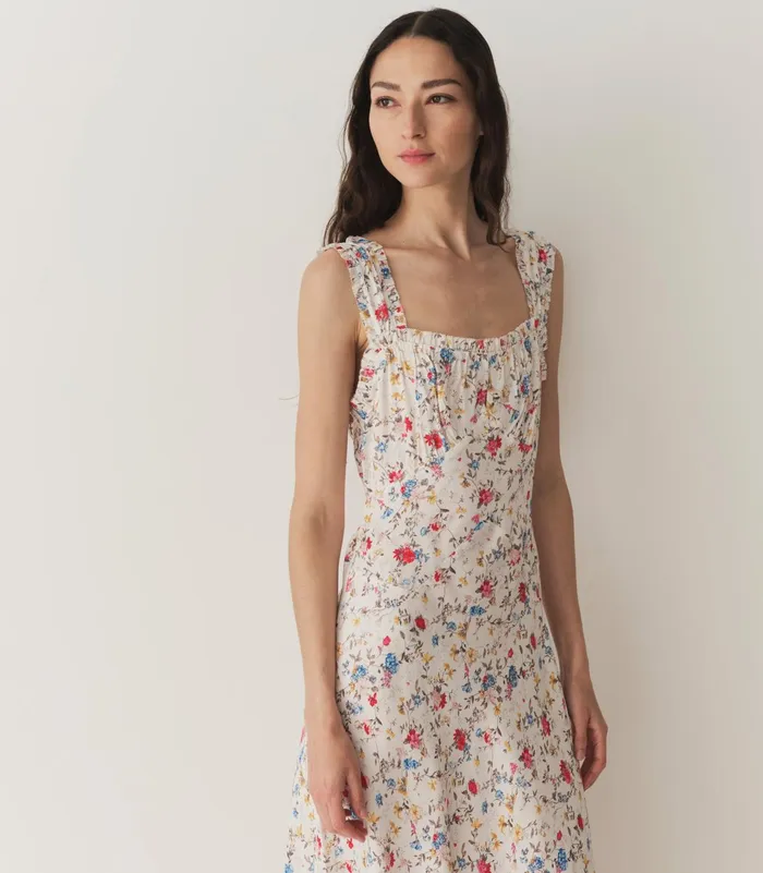 DEN Dresses Women Ascella Dress Blanc Flowering Meadow