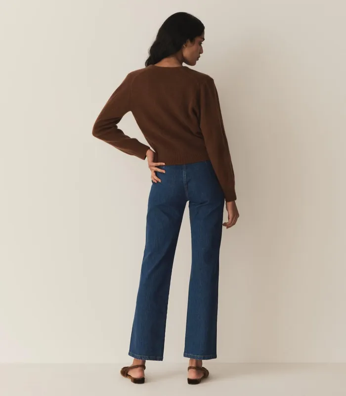 DEN Knitwear Women Fairchild Cashmere Cardigan Cordovan DEN Knitwear Women Fairchild Cashmere Cardigan Cordovan