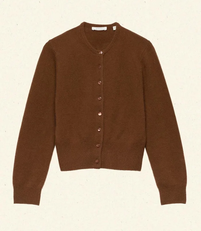 DEN Knitwear Women Fairchild Cashmere Cardigan Cordovan DEN Knitwear Women Fairchild Cashmere Cardigan Cordovan