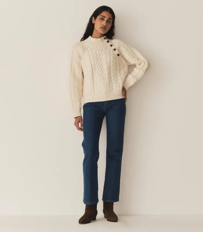 DEN Knitwear Women Norwood Sweater Cream