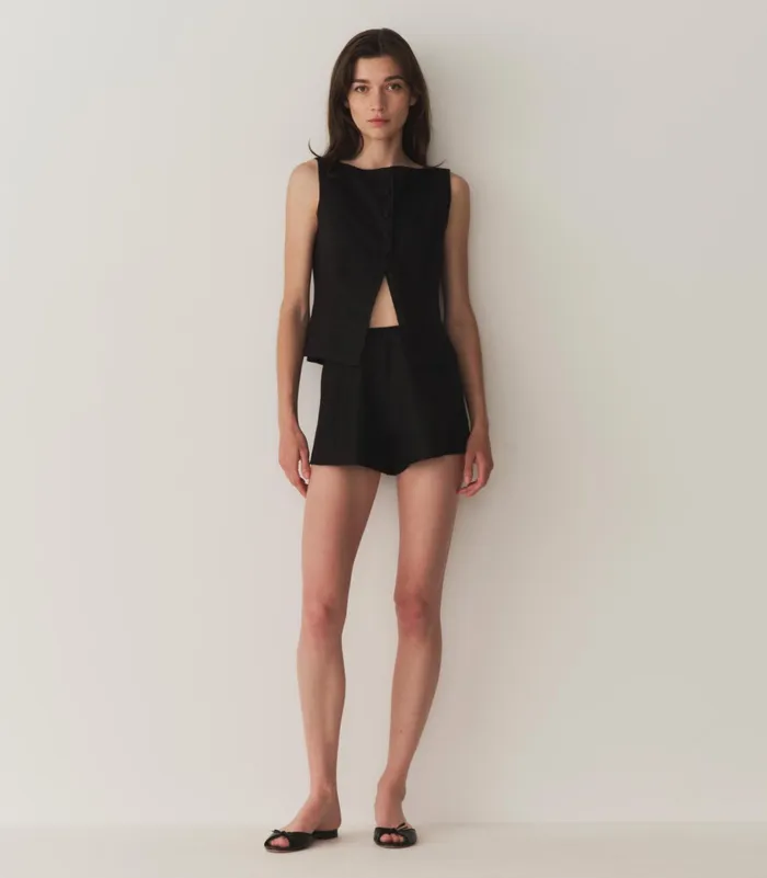 DEN Pants and Shorts Women Loren Linen Short Black