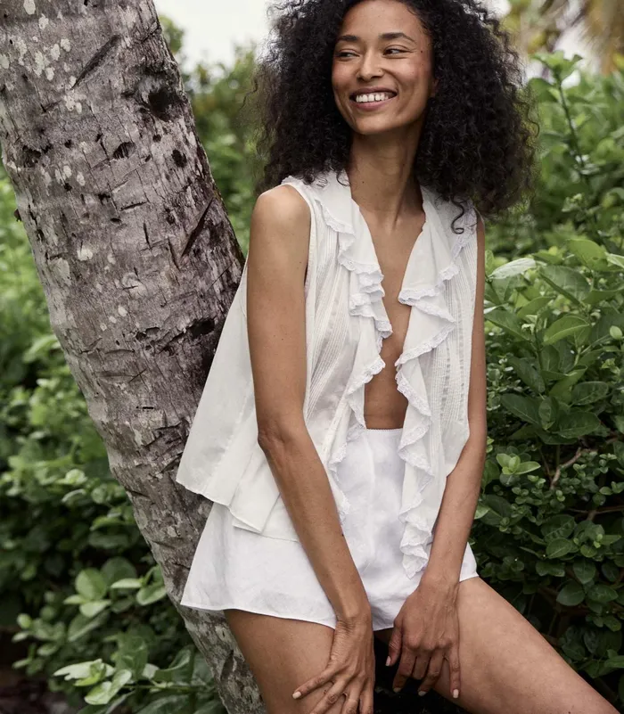 DEN Pants and Shorts Women Loren Linen Short Salt