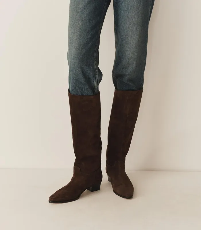 DEN Shoes Women Riviera Boot Dark Chocolate Suede DEN Shoes Women Riviera Boot Dark Chocolate Suede
