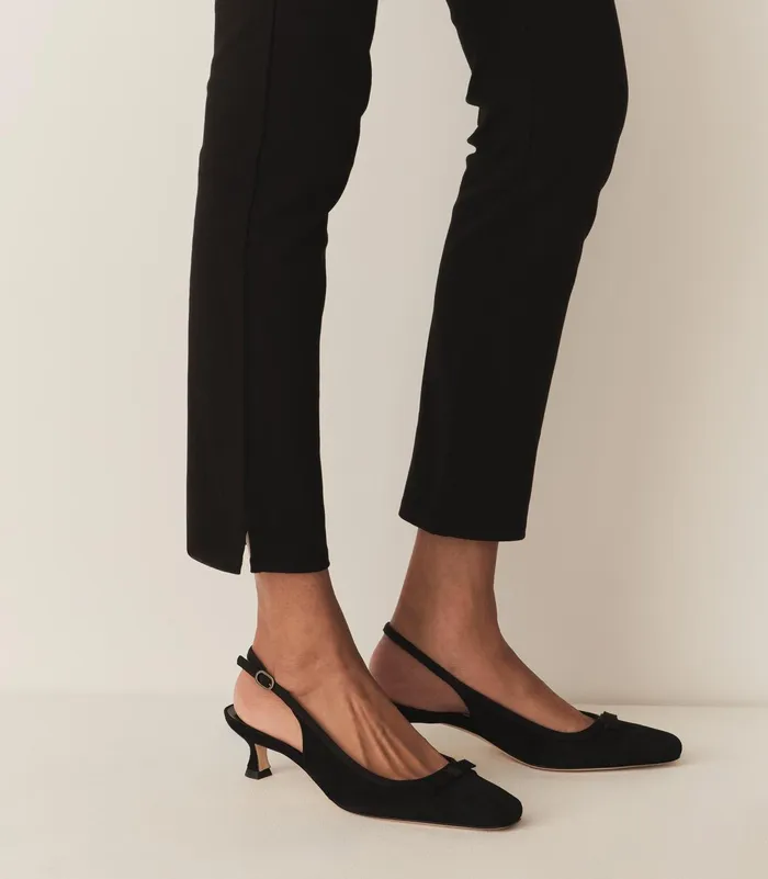 DEN Shoes Women Willamina Slingback Black Suede DEN Shoes Women Willamina Slingback Black Suede