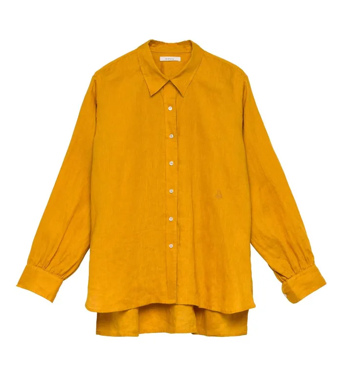 DEN Tops Women Hava Linen Top Sunflower DEN Tops Women Hava Linen Top Sunflower