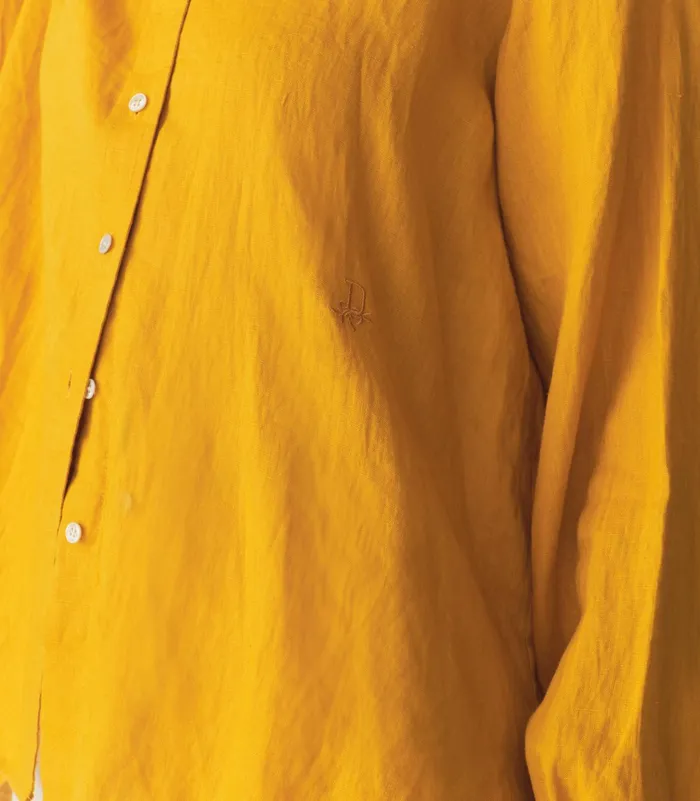 DEN Tops Women Hava Linen Top Sunflower DEN Tops Women Hava Linen Top Sunflower