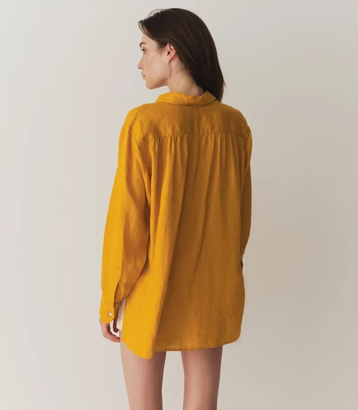 DEN Tops Women Hava Linen Top Sunflower DEN Tops Women Hava Linen Top Sunflower