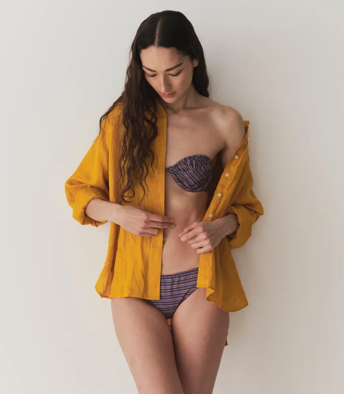 DEN Tops Women Hava Linen Top Sunflower DEN Tops Women Hava Linen Top Sunflower