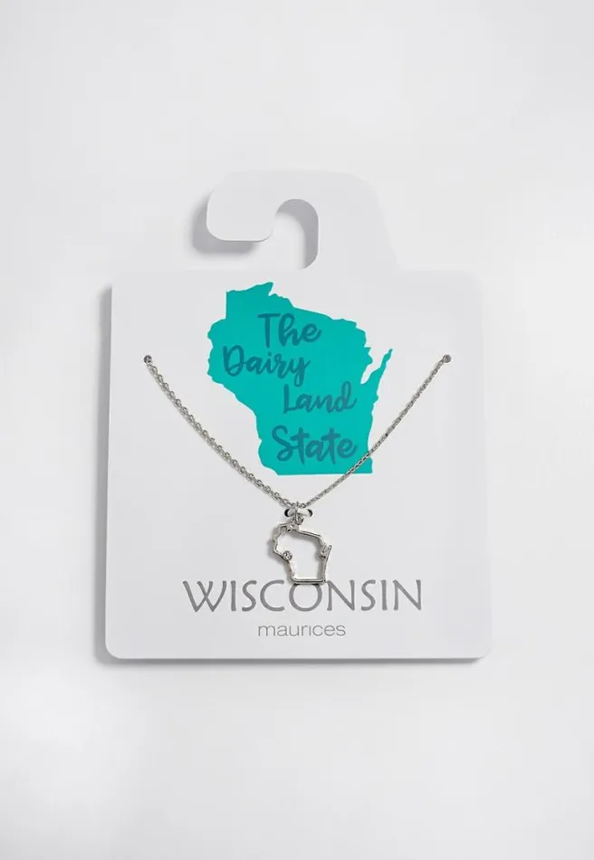 Dainty Wisconsin State Necklace Women Maurices Jewelry