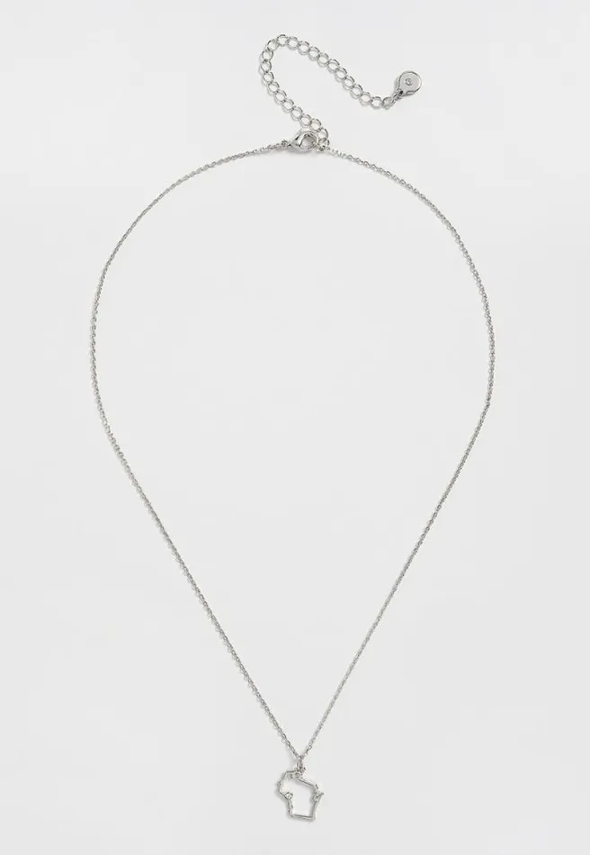 Dainty Wisconsin State Necklace Women Maurices Jewelry