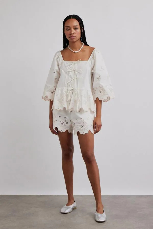 Damson Madder Coords Women Lana Shorts 8211 Broderie
