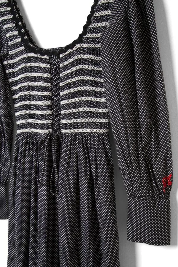 Damson Madder Dresses Women Hermione Shirred Midi Dress 8211 Pin Dot