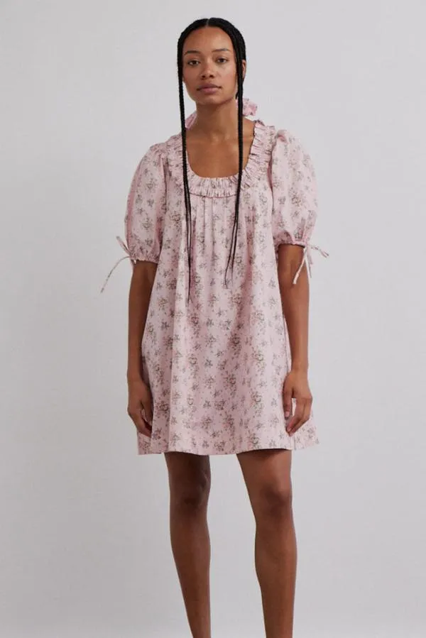 Damson Madder Dresses Women Jemima Ruffle Mini Dress 8211 Vintage Floral