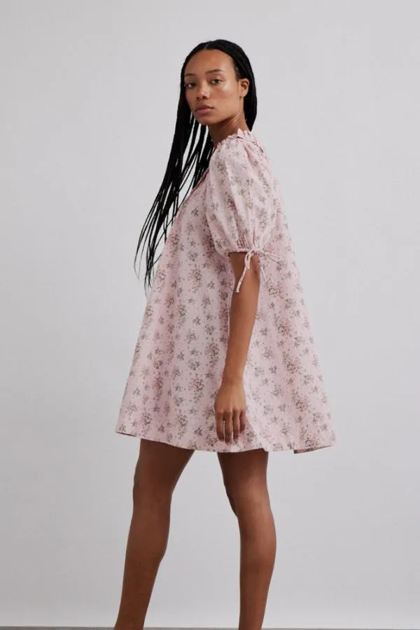 Damson Madder Dresses Women Jemima Ruffle Mini Dress 8211 Vintage Floral