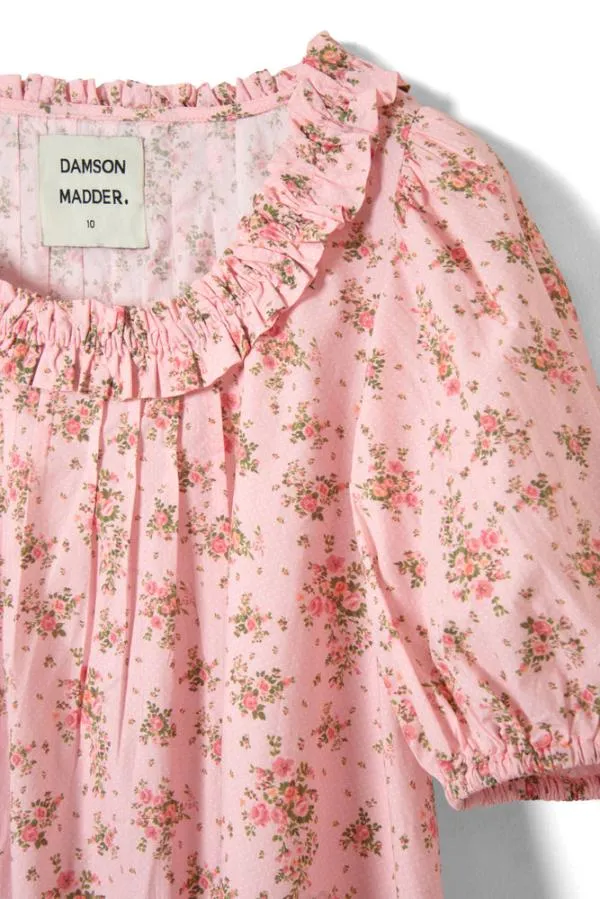Damson Madder Dresses Women Jemima Ruffle Mini Dress 8211 Vintage Floral