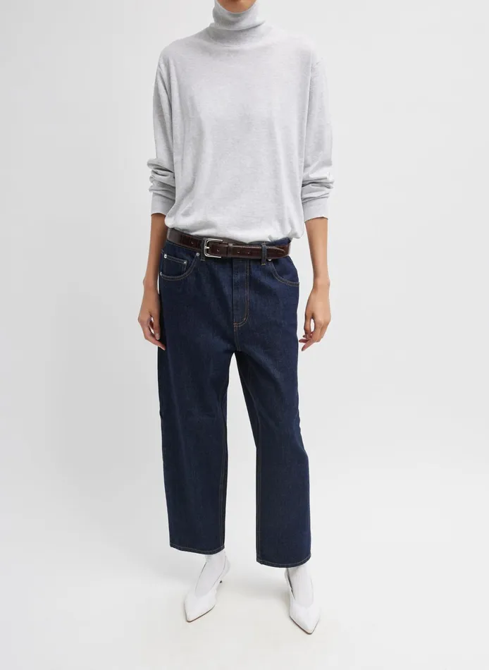 Denim Women Tibi Spring Denim Cropped Slouchy Cargo Jean